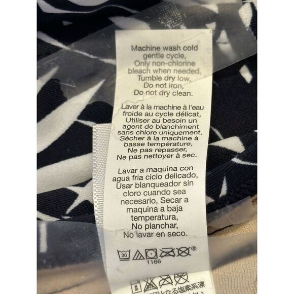 GAP TANKINI Halter Swimsuit TOP ONLY Sz Small DARK Blue/Black White Fast Ship - Picture 15 of 16